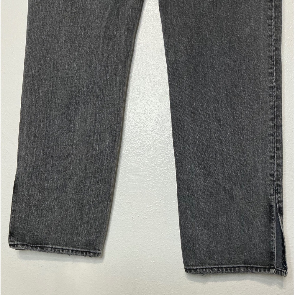 Abercrombie Women 90s Straight Ultra High Rise Black Distressed Denim 27 Grunge - Picture 3 of 11
